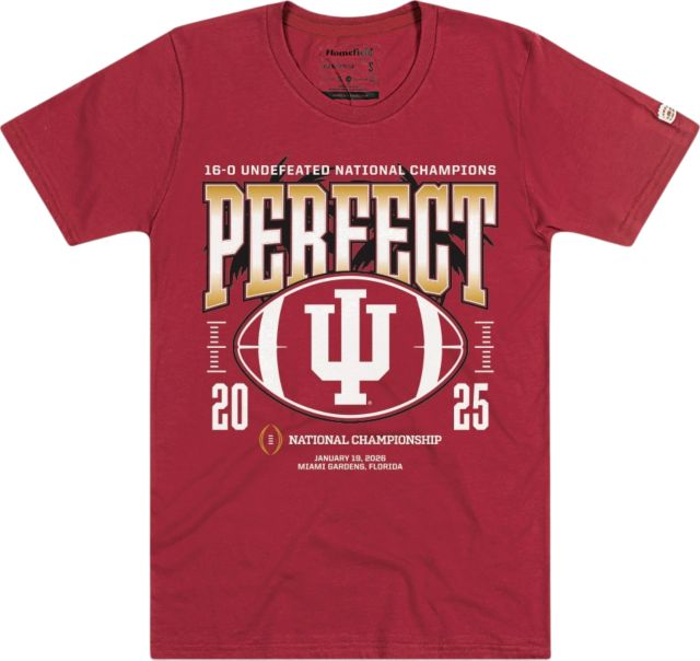 Indiana University Hoosiers Football 2025 Undefeated National Champions Short Sleeve T-Shirt