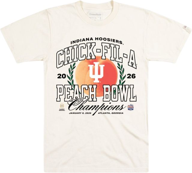 Indiana University Hoosiers Football 2026 Peach Bowl Champions Short Sleeve T-Shirt