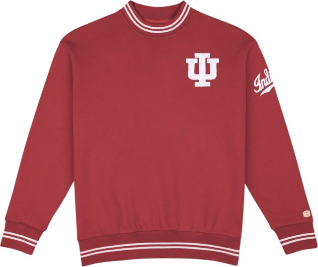 Indiana University Hoosiers Tri-Stripe Crewneck Sweatshirt