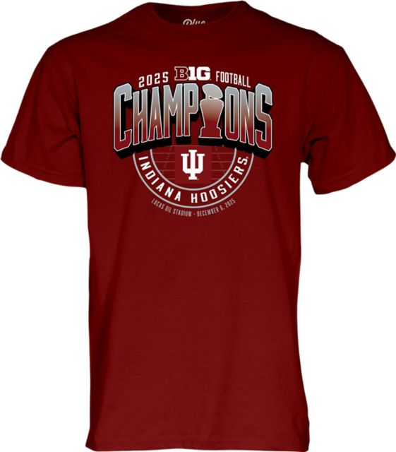 Indiana University Hoosiers Football 2025 Big 10 Champions Locker Room Short Sleeve T-Shirt