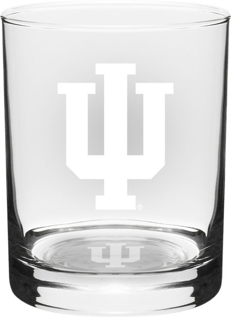 Indiana University Hoosiers 14 oz. Double Old Fashioned Glass