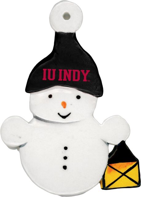 Indiana University Indianapolis Snowman Ornament