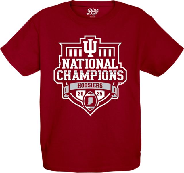 Indiana University Hoosiers Football 2025 National Champions Youth Short Sleeve T-Shirt