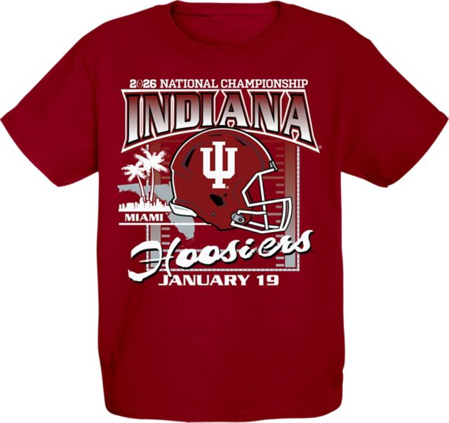 Indiana University Hoosiers Football 2026 National Championship Game Youth Short Sleeve T-Shirt