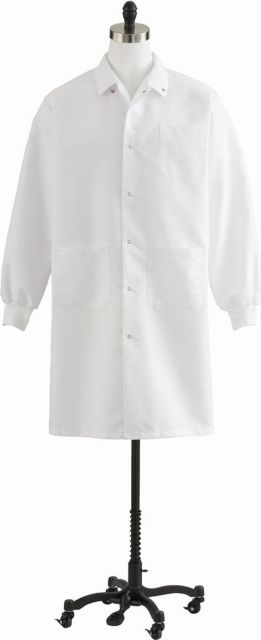 Unisex Knit Cuff Knee Length Lab Coats. 42'' Length XS