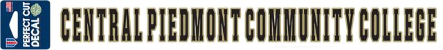 Central Piedmont Community College 2'' x 17'' Perfect Cut Decal