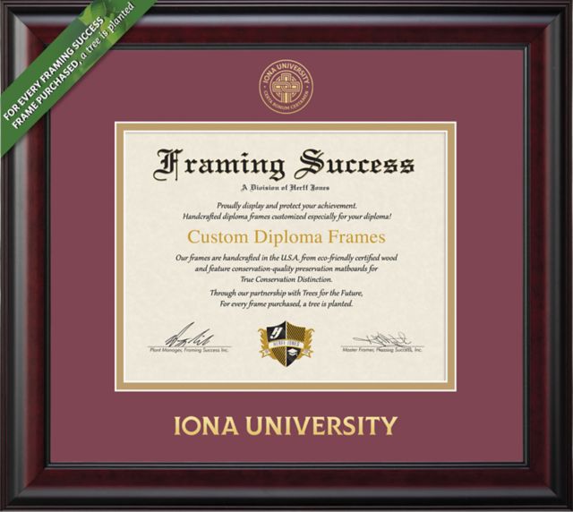 Iona University 8.5'' x 11'' Classic Diploma Frame