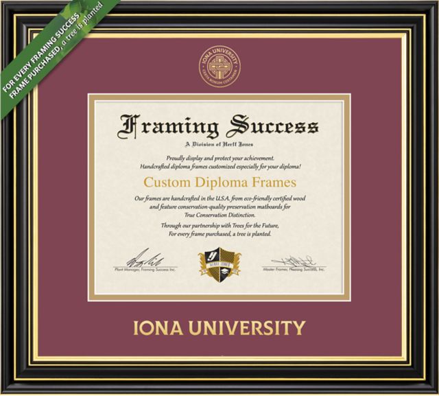 Iona University 8.5'' x 11'' Windsor Diploma Frame