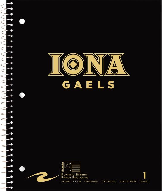 Iona University 100 Sheet Notebook