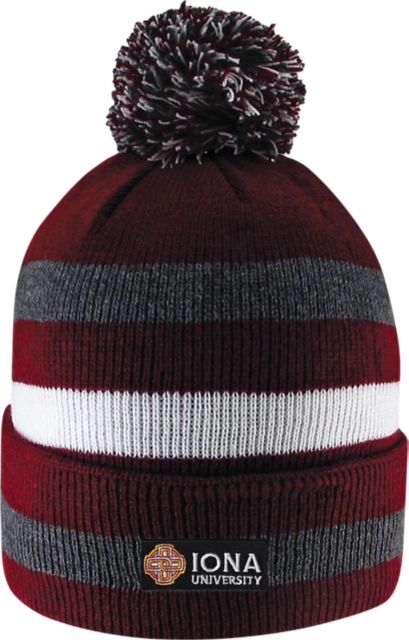 Iona University Knit Cuff Pom Hat