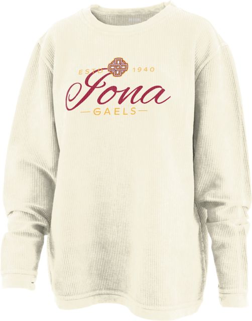 Iona University Gaels Women's Corduroy Crewneck Sweatshirt