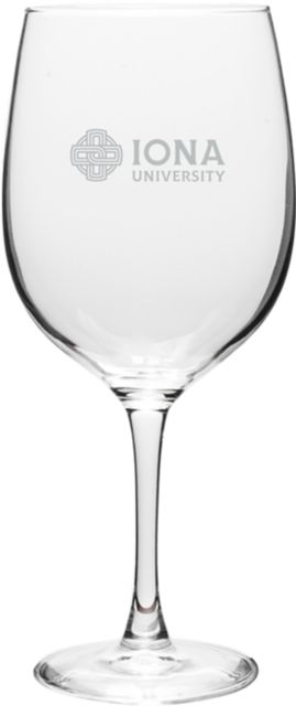 Iona University 19 oz. Wine Glass