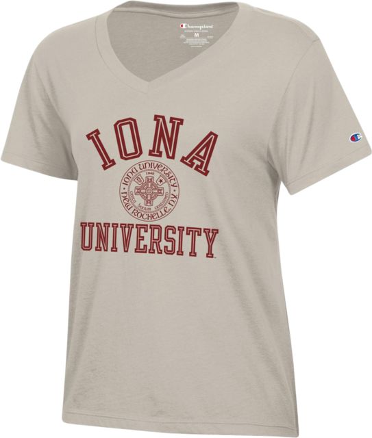 Iona University Women's V-Neck Short Sleeve T-Shirt