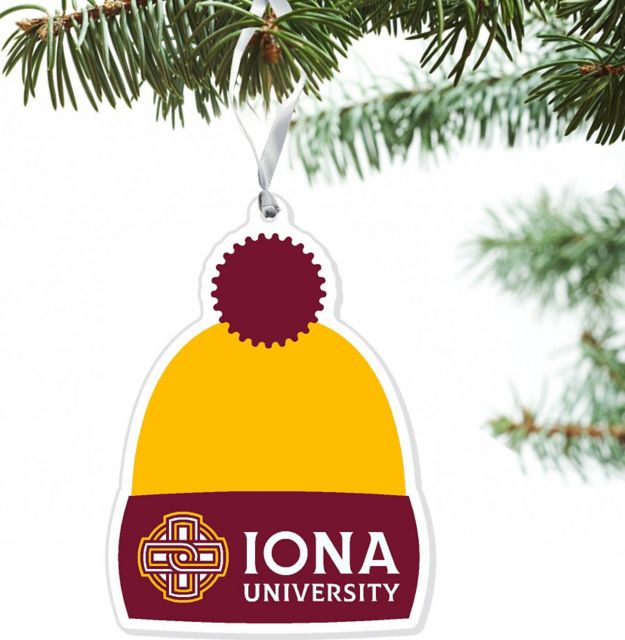 Iona University 3'' x 4'' Etched Ornament