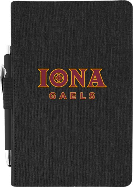 Iona University Journal with Pen