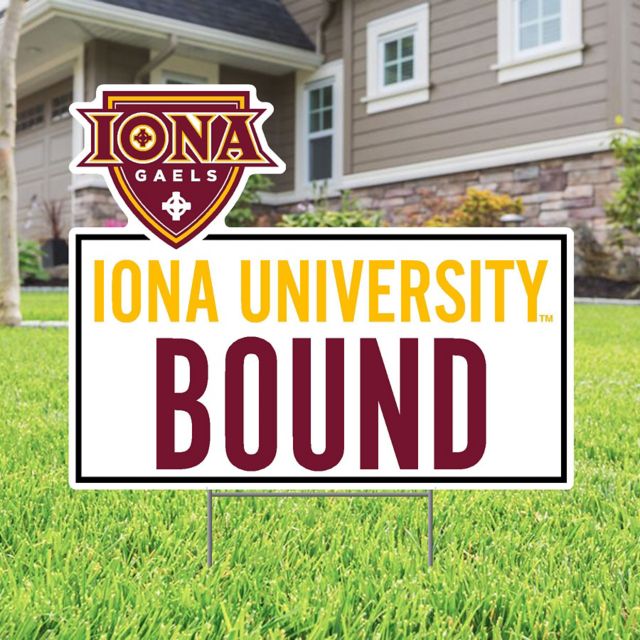 Iona University Bound 22 x 19 Lawn Sign