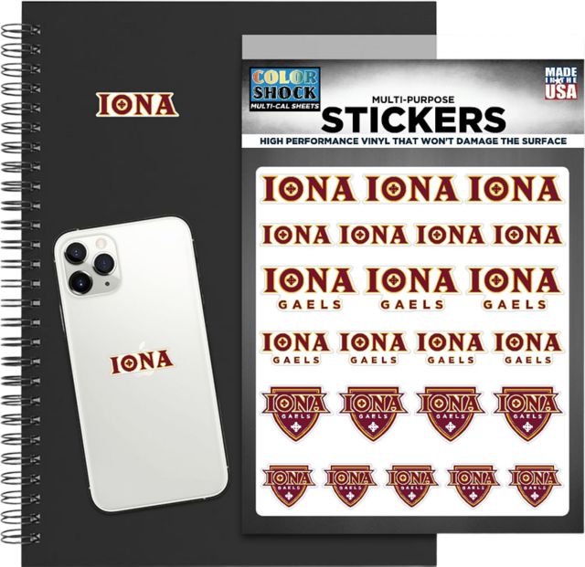 Iona University Gaels Sticker Sheet