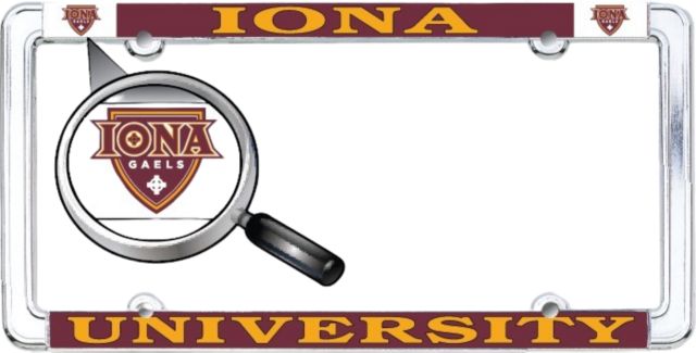 Iona University Thin Dome License Plate Frame