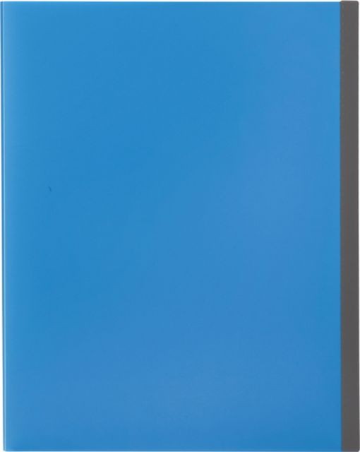 Three-pocket folder has 2 letter size pockets & 1 tabloid size pocket.  Color randomly assigned to each order.