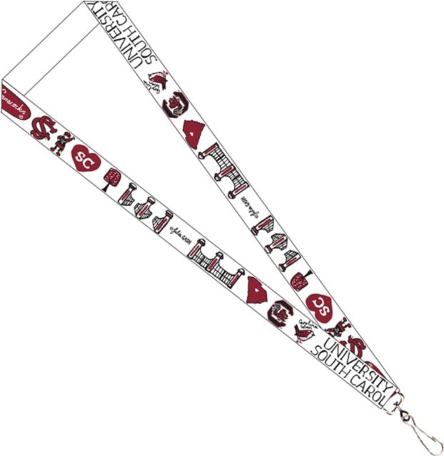 Jacksonville State University JSU Gamecocks NCAA Car Keys ID Badge Holder Lanyard Keychain Detachable Breakaway Snap Buckle