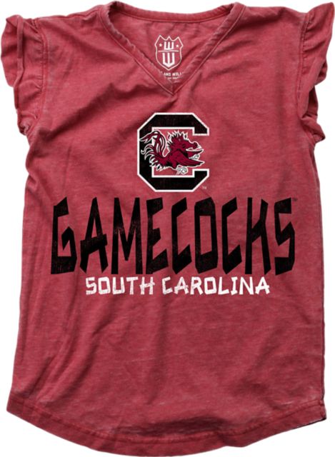 University of South Carolina Gamecocks Toddler Girls Ruffle Short Sleeve T-Shirt