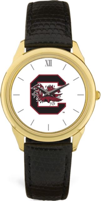 CSI Men's Black Leather  Wristwatch  (Gift Boxed) With Colored Medallion - ONLINE ONLY