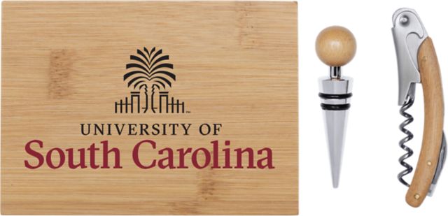 University of South Carolina Bamboo Wine Tool Set
