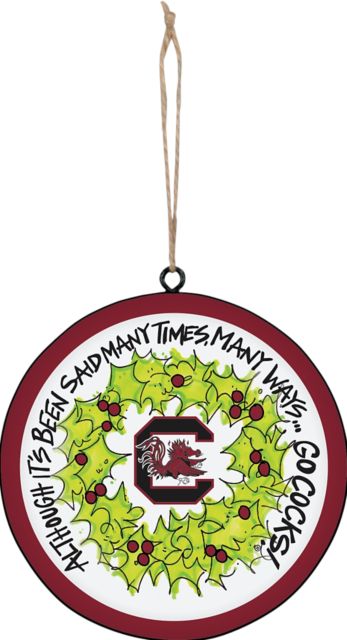 University of South Carolina Metal Wreath Ornament