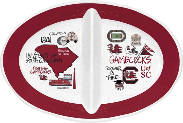 University of South Carolina Two Section Platter