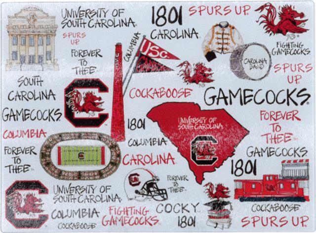 University of South Carolina Glass Cutting Board