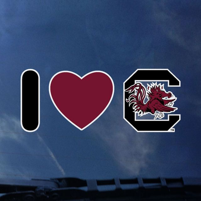 University of South Carolina Gamecocks I Heart' Decal