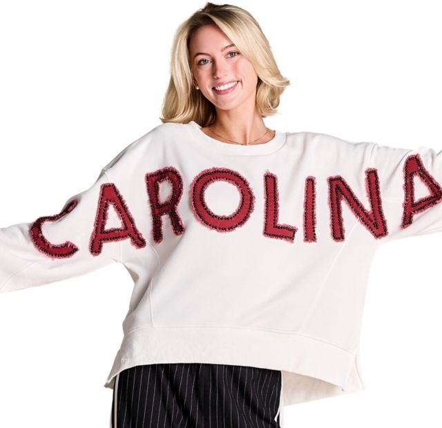 University of South Carolina Women's Distressed Crewneck Sweatshirt
