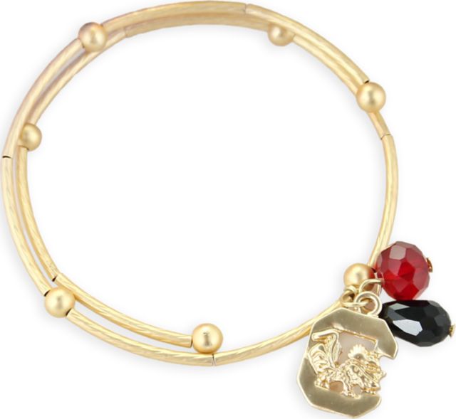 University of South Carolina Matte Gold Logo Bracelet