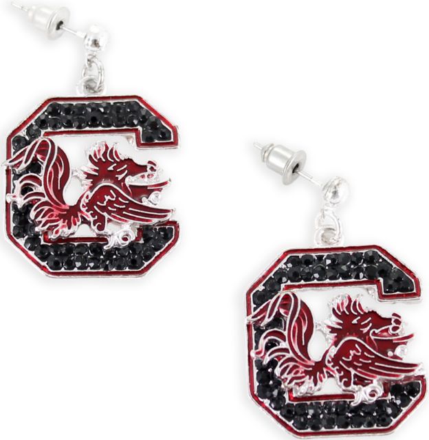 University of South Carolina Crystal Logo Earrings