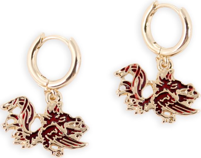 University of South Carolina Gold Huggie Hoop Earrings