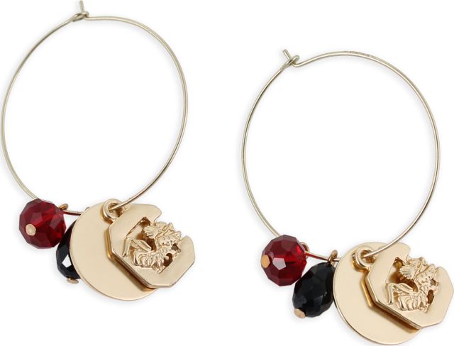 University of South Carolina Matte Gold Logo Hoops
