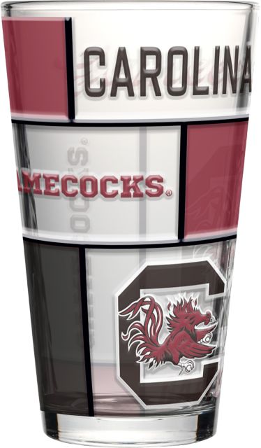 University of South Carolina 16oz Quilted Stained Pint Glass