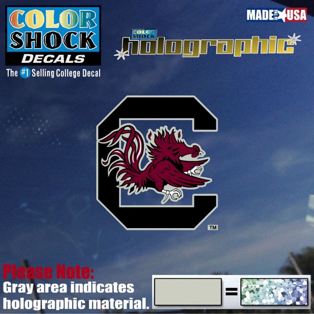 University of South Carolina Gamecocks Holographic Decal