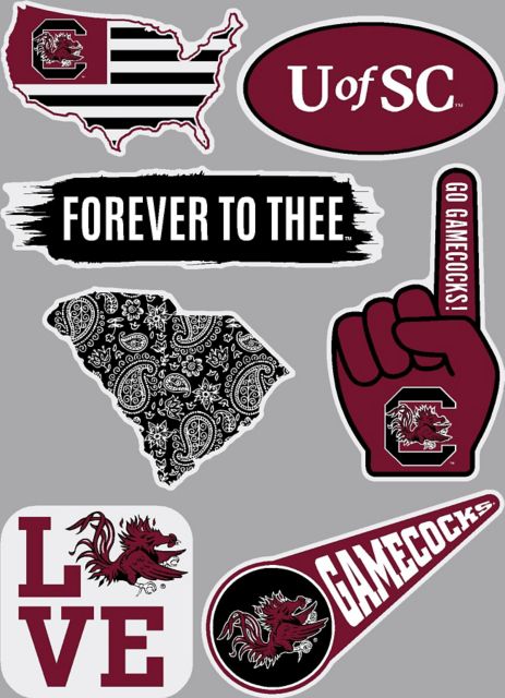 University of South Carolina 7.5'' x 7.5'' Sticker Sheet