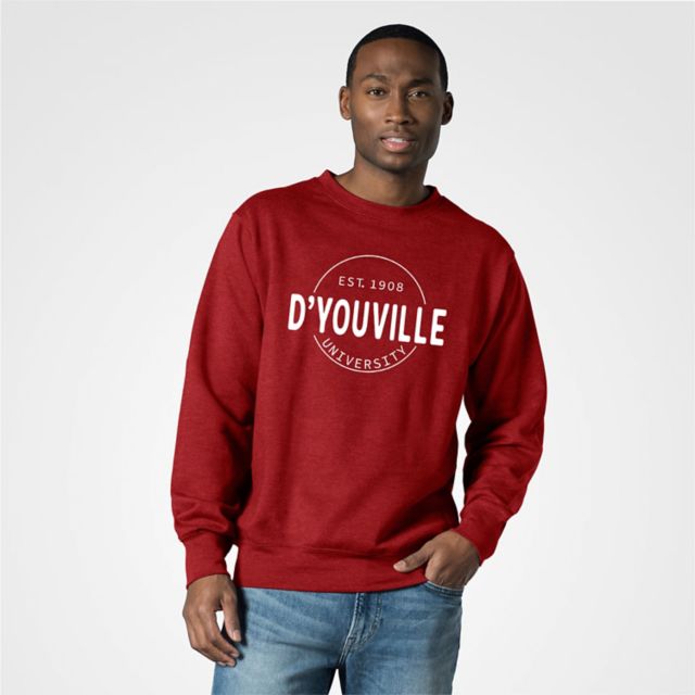 Women's Red D'Youville Saints Baseball Logo T-Shirt