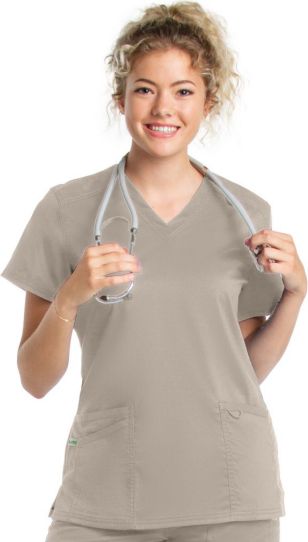 Landau ProFlex Women's 3-Pocket V-Neck Scrub Top