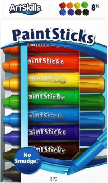 NO SMUDGE PAINT STICKS- 8 COLORS