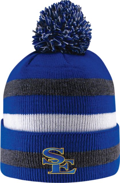 Southeastern Oklahoma State University Cuff Pom Knit Hat