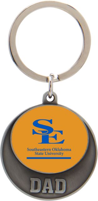 Southeastern Oklahoma State University Dad Keychain