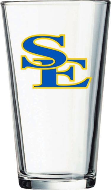 Southeastern Oklahoma State University 16 oz. Glass