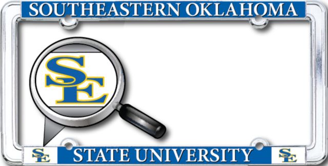 Southeastern Oklahoma State University Thin Dome License Plate Frame