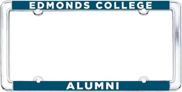 Edmonds College Alumni Thin Dome License Plate Frame