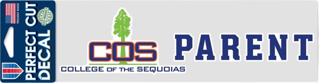 College of the Sequoias Parent 3'' x 10'' Perfect Cut Decal