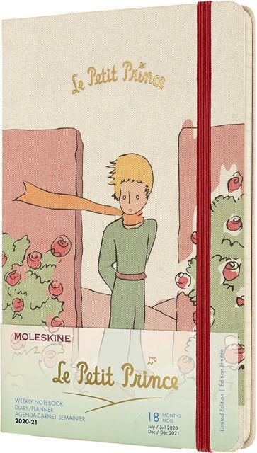 Moleskine 2020-21 Petit Prince Weekly Planner, 18M, Large, Roses, Hard Cover (5 x 8.25)