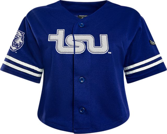 Tennessee State University Tigers Women's Crop Baseball Jersy